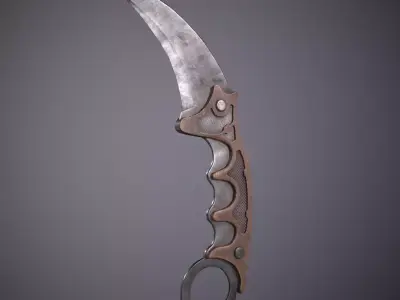 Kerambit knife PBR Low-poly 3D model