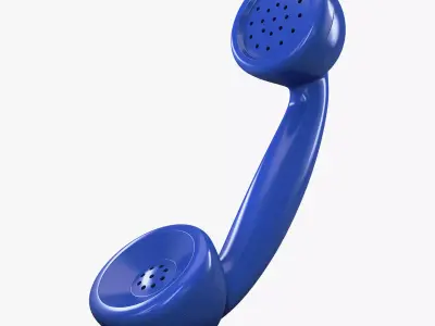 Retro Telephone Handset v 1 3D model