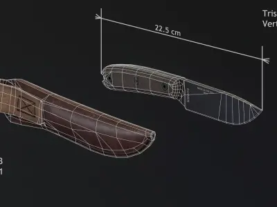 ESEE Model 4 Low-poly 3D model