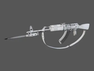 Kalashnikov assault rifle AK-74 3D model