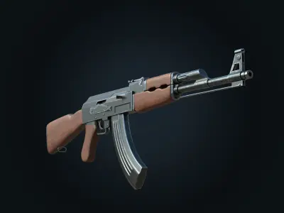 AK-47 game-ready ak - rifle 3D model