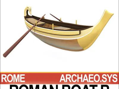 Ancient Roman Boat B 3D model