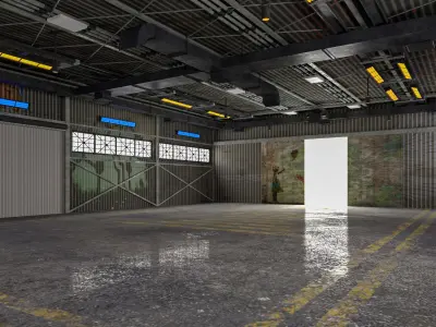 Aircraft Hangar 2 3D model purchase