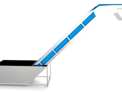 Even Feeding Elevator Animated Low-poly 3D model