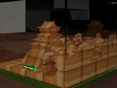 Chinese ancient house  3D model buy