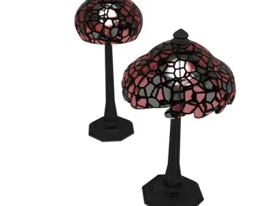 Stained Glass Lamps - RedBlack 3D model