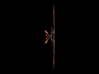 Vermilion Bow Low-poly 3D model