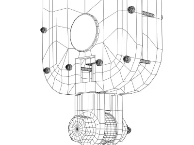 Crane Hook Block - LIEBHERR Inspired Low-poly 3D model