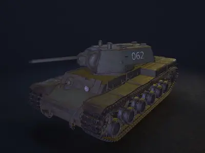 Kv-1 heavy soviet tank  3D model