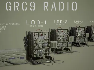 GRC9 Radio Low-poly 3D model