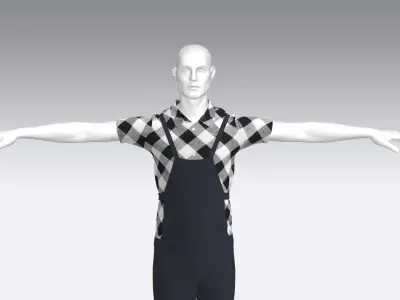 Worker Cloth Low-poly 3D model order