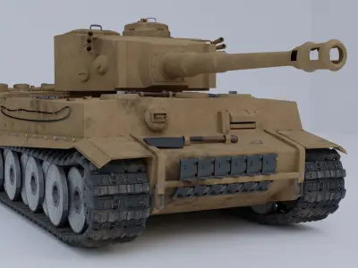 Tiger 131 Low-poly 3D model