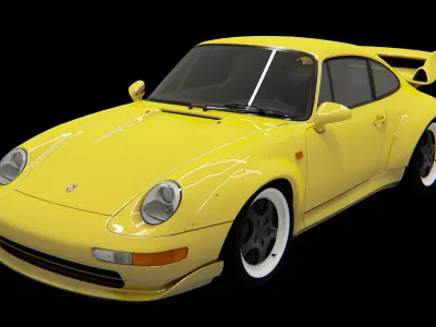 Porsche 911 GT2 993 1995 Low-poly 3D model