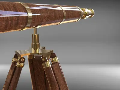 telescope antique 3D model