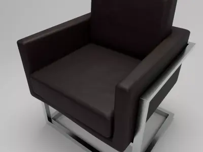Industrial Minimalistic Armchair Free low-poly 3D model