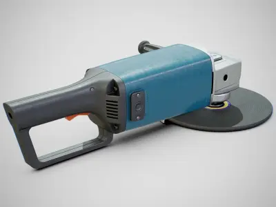 Angle Grinder - AEG WSA 1780S Clean Low-poly 3D model