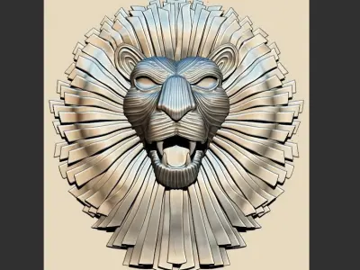 Lion head  3D print model