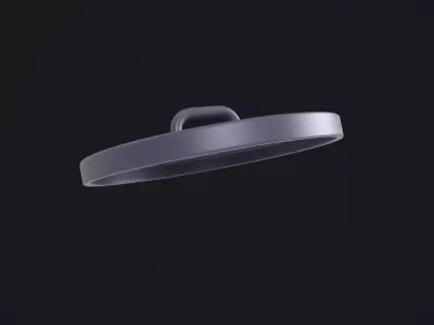 Cartoon Lid with Handle 3D model