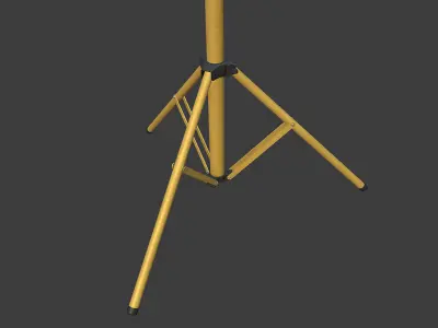 LED Work Light Stand Low-poly 3D model