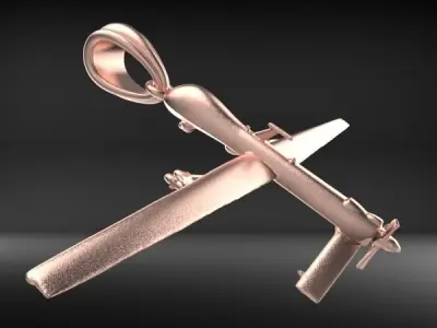 Unmanned Aerial Vehicle UAV Drone Pendant Necklace Jewelry 3D print model