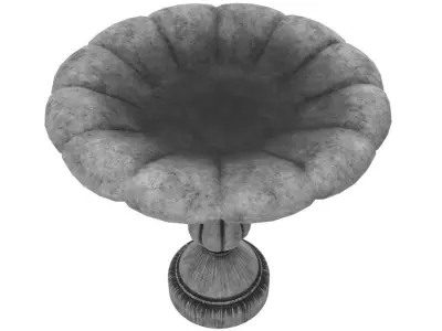 Bird Bath 3 Old  Low-poly 3D model