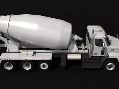 Autocar DC-64D Concrete Mixer 3D model