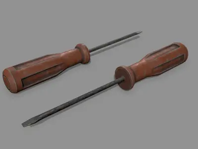 screwdriver Low-poly 3D model 20