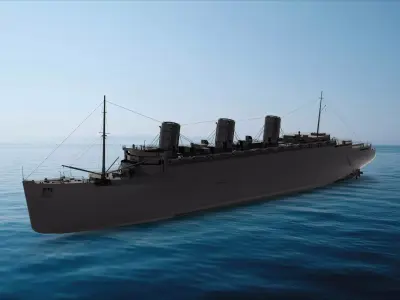 Illustrious-class aircraft carrier 3D model