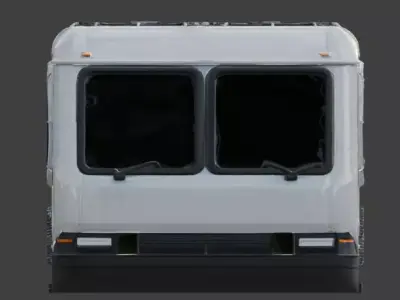 Realistic Sci-Fi Hover Van 3D Model Low-poly 3D model