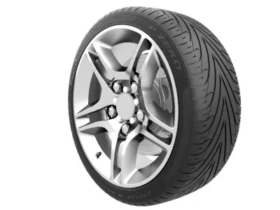 Realistic Tire Wheel 16 3D model