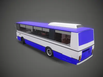 Bus-house bus Low-poly 3D model