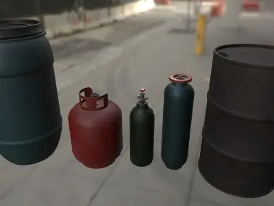 Industrial Props Pack 1 - Game props Low-poly 3D model