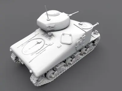 M3 Grant Cast Hull Scale model 3D print model