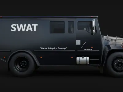 SWAT Armoured Van Low-poly 3D model