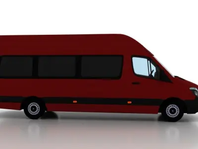 Mercedes Benz Sprinter L4H3 2015 Passenger UK 3D model