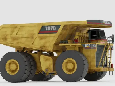 Haul Truck Low-poly 3D model