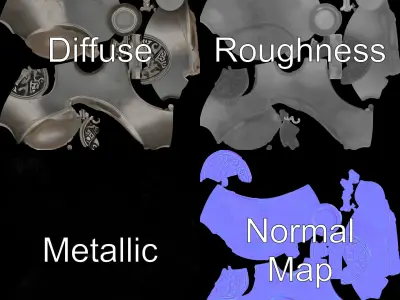 Vintage Metal Canteen Model Pack Low-poly 3D model