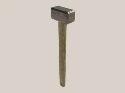 Heavy hammer tool  Low-poly 3D model