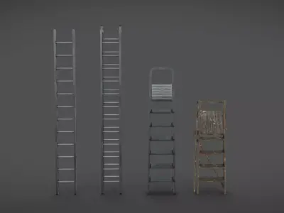Ladders 04-07 Low-poly 3D model
