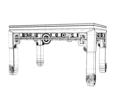 Oriental Table 3D model
