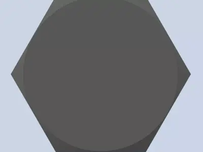 Bolt Partial Thread Hexagonal Head M10x100mm 3D model