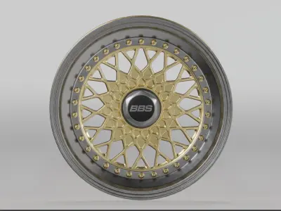BBS Wheel Low-poly 3D model