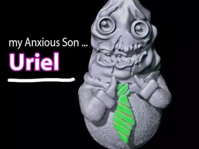 My Anxious son Uriel Pendant Free 3D print model