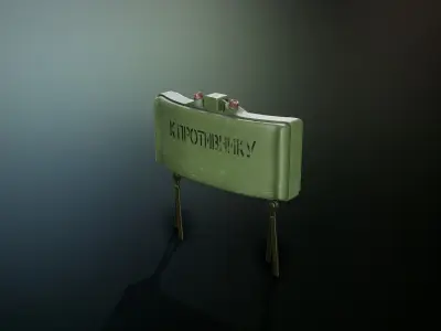 Antipersonnel landmine MON-50 Low-poly 3D model