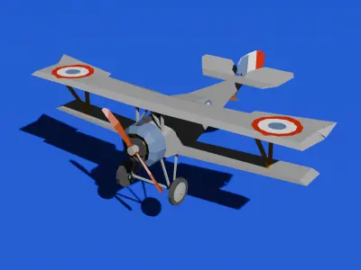 Nieuport 17 C1 Low Poly Low-poly 3D model