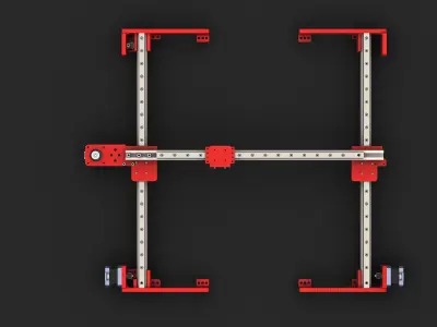 CNC parts to build your own linear rail chassis 3D model