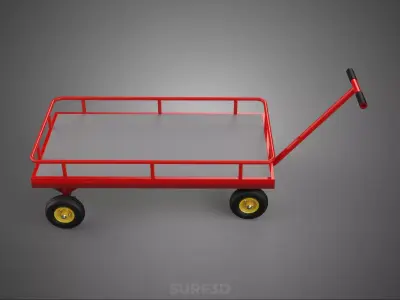 HAND MOVING TRUCK TROLLEY CART WHEEL PALLET DELIVERY LOAD JACK 3D model