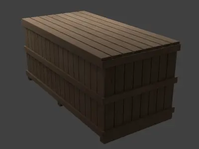 Wood Crate 3D model purchase