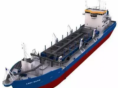 Trailer Suction Hopper Dredger - 01 - 3D model
