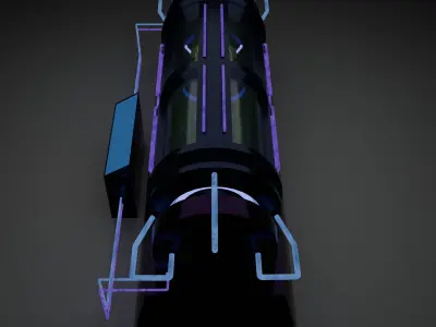 Sci fi Reactor Free low-poly 3D model